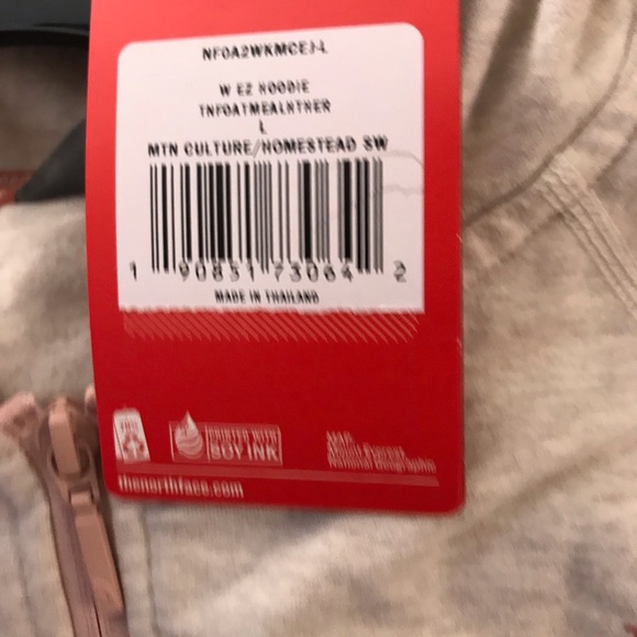 The North Face Light beige Hoodie Jacket Large new - Picture 3 of 11